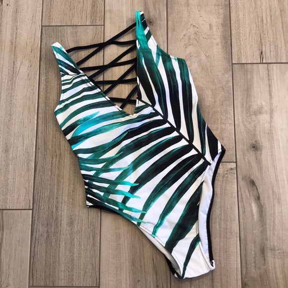 VICTORIAS SECRET Strappy Palm One Piece Swimsuit - Picture 7 of 12